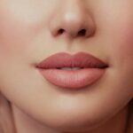 Frau mit vollen Lippen