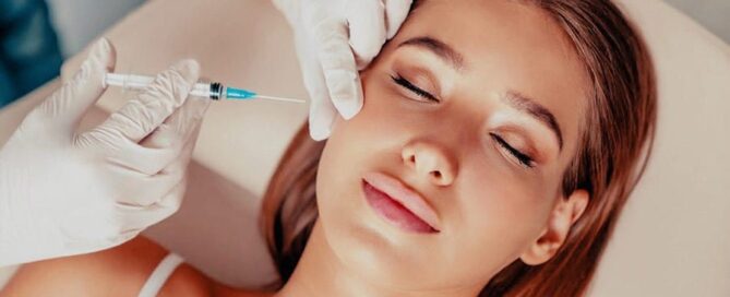 Frau Beauty-Behandlung Dermalfiller